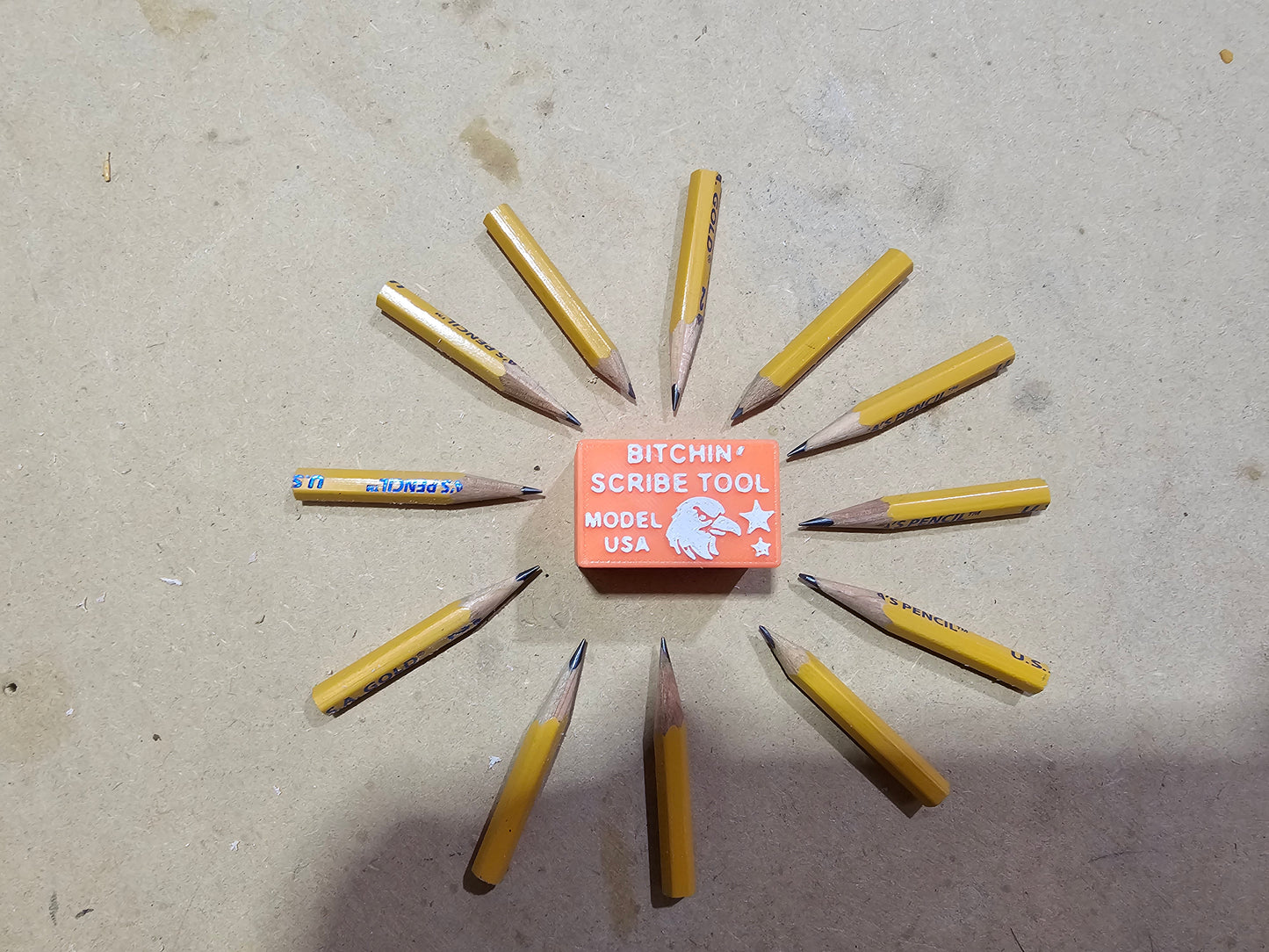 12 SHORT PENCILS "AMERICA'S PENCIL USA GOLD"