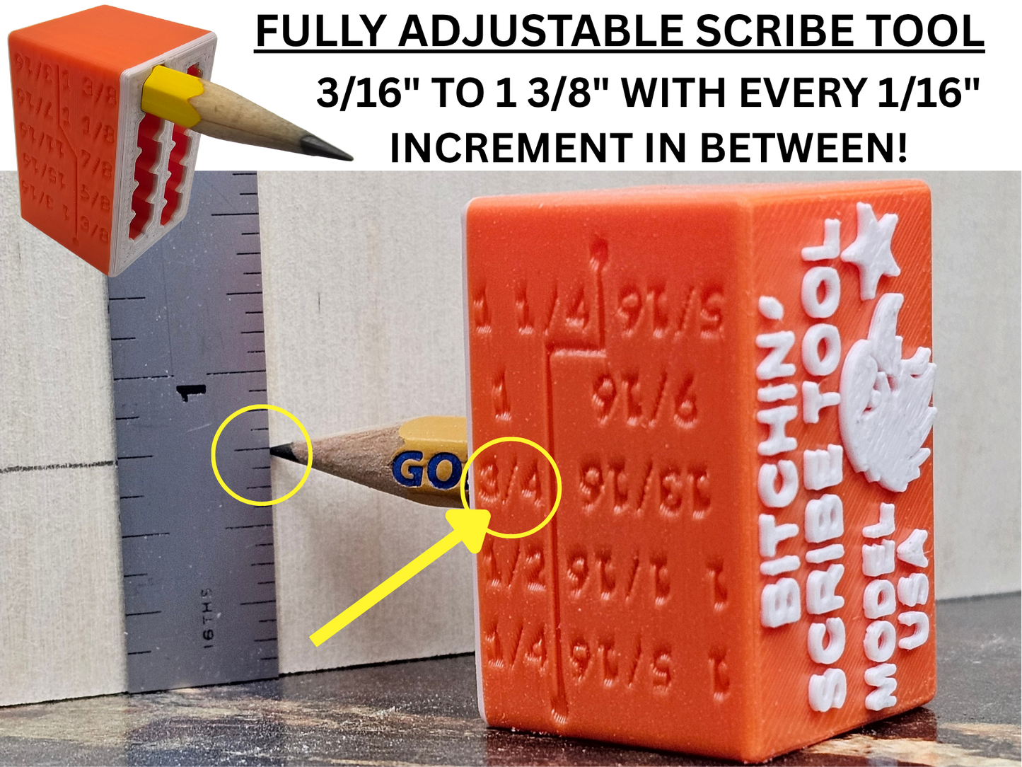 Bitchin' Scribe Tool - Model USA, Model T, or Model X - your choice